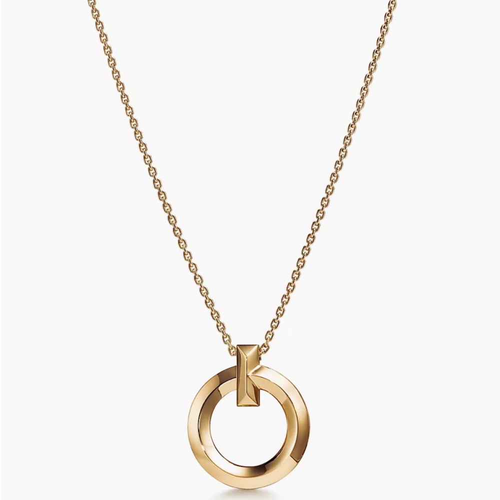 Tiffany & Co T1 Circle Pendant 18k Gold